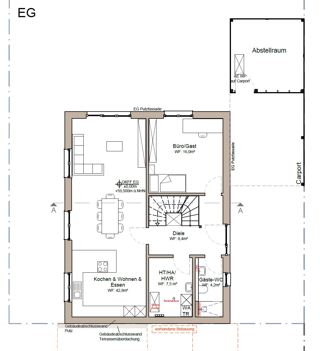 Neubau Gescher Grundriss EG