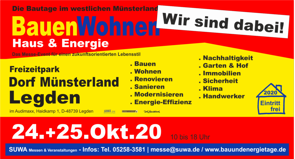 Plakat der Bautage im westlichen Münsterland.